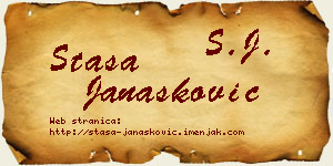 Staša Janašković vizit kartica